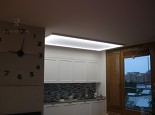 Sufit napinany podświetlany w kuchni