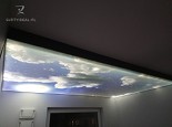 Sufit z podświetleniem LED i nadrukiem